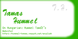 tamas hummel business card